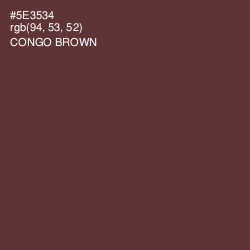 #5E3534 - Congo Brown Color Image