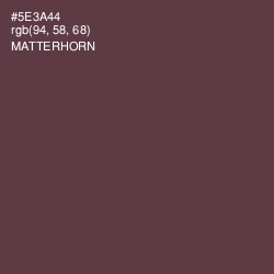 #5E3A44 - Matterhorn Color Image