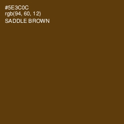 #5E3C0C - Saddle Brown Color Image
