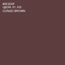 #5E3D3F - Congo Brown Color Image