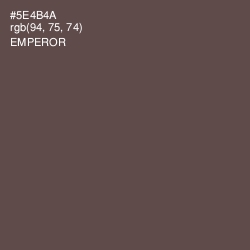 #5E4B4A - Emperor Color Image