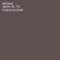 #5E504E - Fuscous Gray Color Image