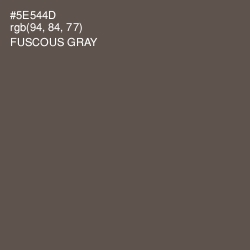 #5E544D - Fuscous Gray Color Image