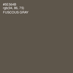 #5E564B - Fuscous Gray Color Image