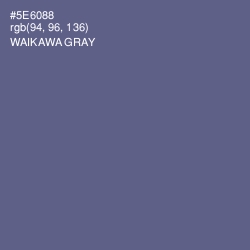 #5E6088 - Waikawa Gray Color Image