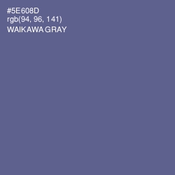 #5E608D - Waikawa Gray Color Image