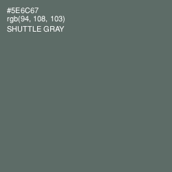#5E6C67 - Shuttle Gray Color Image