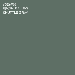 #5E6F66 - Shuttle Gray Color Image