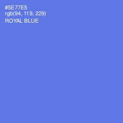 #5E77E5 - Royal Blue Color Image