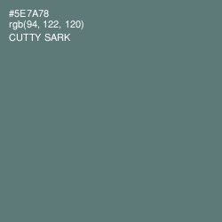#5E7A78 - Cutty Sark Color Image