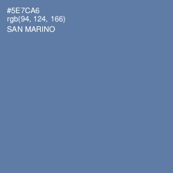 #5E7CA6 - San Marino Color Image