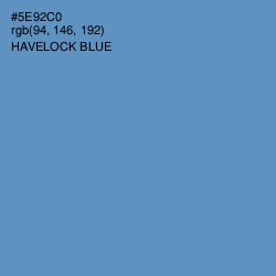 #5E92C0 - Havelock Blue Color Image
