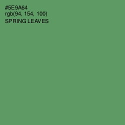 #5E9A64 - Spring Leaves Color Image