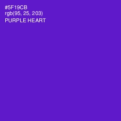 #5F19CB - Purple Heart Color Image
