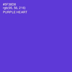 #5F38D8 - Purple Heart Color Image