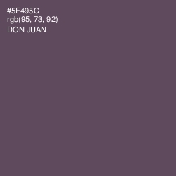 #5F495C - Don Juan Color Image