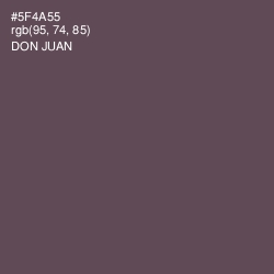 #5F4A55 - Don Juan Color Image