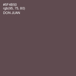 #5F4B50 - Don Juan Color Image