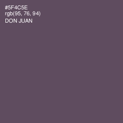 #5F4C5E - Don Juan Color Image