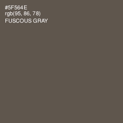 #5F564E - Fuscous Gray Color Image