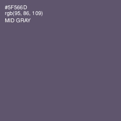#5F566D - Mid Gray Color Image