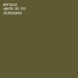 #5F5A32 - Verdigris Color Image