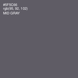 #5F5C66 - Mid Gray Color Image