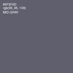 #5F5F6D - Mid Gray Color Image