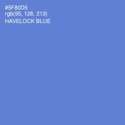 #5F80D5 - Havelock Blue Color Image