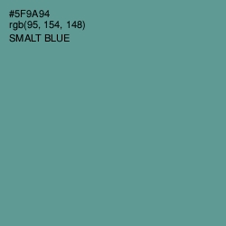 #5F9A94 - Smalt Blue Color Image
