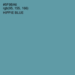 #5F9BA6 - Hippie Blue Color Image