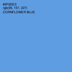 #5F9DE3 - Cornflower Blue Color Image