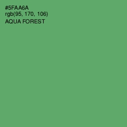 #5FAA6A - Aqua Forest Color Image
