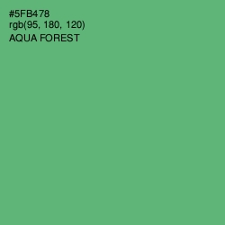 #5FB478 - Aqua Forest Color Image