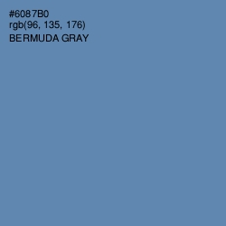 #6087B0 - Bermuda Gray Color Image