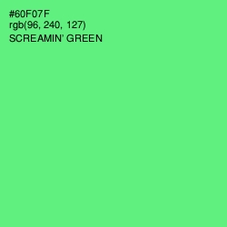 #60F07F - Screamin' Green Color Image