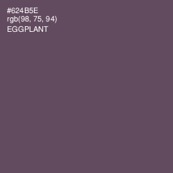 #624B5E - Eggplant Color Image