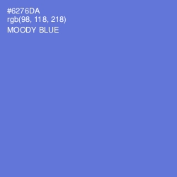 #6276DA - Moody Blue Color Image