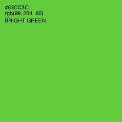 #63CC3C - Bright Green Color Image