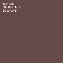 #644B48 - Eggplant Color Image