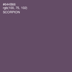 #644B66 - Scorpion Color Image
