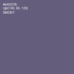 #645D7B - Smoky Color Image