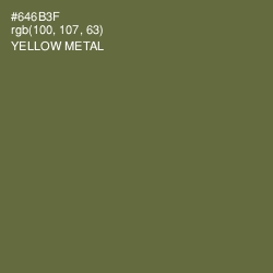 #646B3F - Yellow Metal Color Image