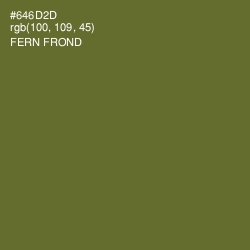 #646D2D - Fern Frond Color Image