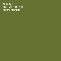 #647331 - Fern Frond Color Image