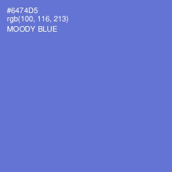#6474D5 - Moody Blue Color Image