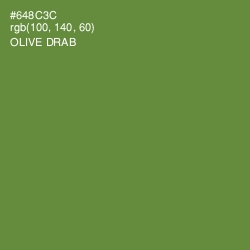 #648C3C - Olive Drab Color Image