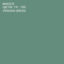 #648D7E - Viridian Green Color Image