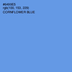 #6499E5 - Cornflower Blue Color Image