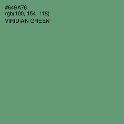 #649A76 - Viridian Green Color Image